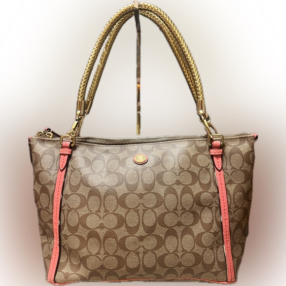 Vintage coach Signature Peyton East West Carryall Bag. - Picture 1 of 14